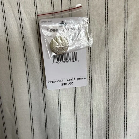 NWT- Free People Diana sleeveless striped midi shift Cotton Dress. Size medium - Picture 6 of 10